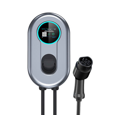 Prise du Type2 IEC62196 de chargeur d'EV avec la station de charge de Wallbox de version d'appli avec l'écran d'affichage à cristaux liquides
