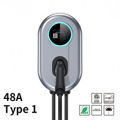 station de chargeur de 48A Wallbox EV avec l'APPLI d'écran d'affichage à cristaux liquides Wifi/Bluetooth 11,52 chargeur de maison du type 1 EV de kilowatt