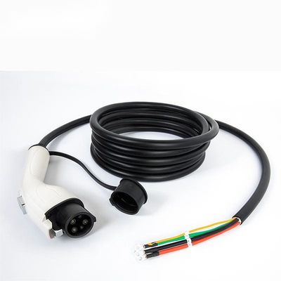 corde blanche de remplissage standard américaine de la prise 32A de câble de 7kW EV, câble simple de chargeur d'arme à feu de type 1
