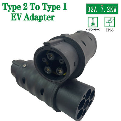 Type2 d'adaptateur de chargeur d'EV au CEI 32A 62196 maximum de type 1 au C.A. de convertisseur de chargeur de voiture de SAE J1772