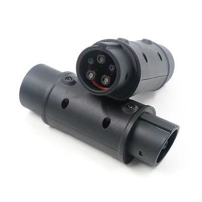 Type2 à C.A. 250V à l'adaptateur du type 1 EV pour le chargeur de voiture électrique, câble de remplissage Conveter de 32A 22KW EV