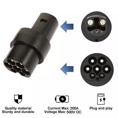 Type - 2 au connecteur de remplissage de remplissage de C.C 500V Tesla d'adaptateur de véhicule électrique de Tesla
