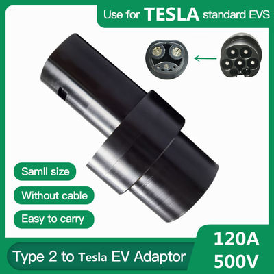 Adaptateur 22KW Type2 vers convertisseur d'adaptateur de charge Tesla EV DC 500V