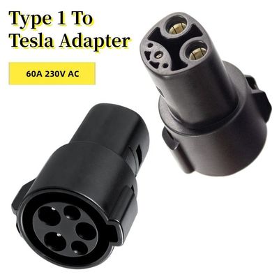 Connecteurs de remplissage J1772 monophasé 60A EV à C.A. aux adaptateurs de Tesla pour des chargeurs de véhicules électriques