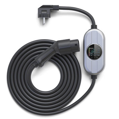 7.36KW 32A type réglable maximum - chargeur portatif de 2 EV pour la station de charge de véhicule électrique avec l'écran d'affichage à cristaux liquides