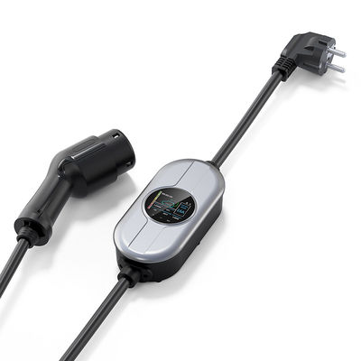 7.36KW 32A type réglable maximum - chargeur portatif de 2 EV pour la station de charge de véhicule électrique avec l'écran d'affichage à cristaux liquides