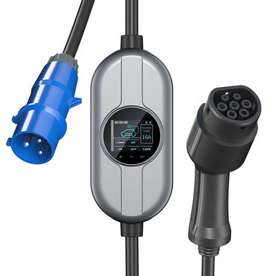Type2 rapide de chargeur de véhicule électrique portatif du câble 7.36kw de maison de 32A Chargepoint