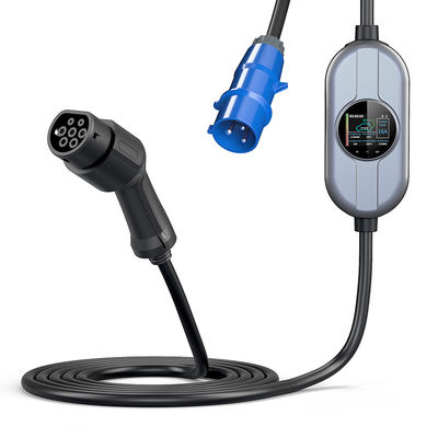Type2 rapide de chargeur de véhicule électrique portatif du câble 7.36kw de maison de 32A Chargepoint