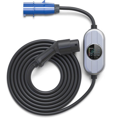 Type2 rapide de chargeur de véhicule électrique portatif du câble 7.36kw de maison de 32A Chargepoint