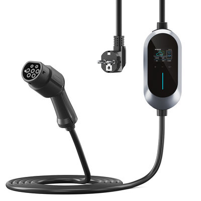 type de chargeur de voiture de 16A 3.84kw EV - 2 câble portatif du chargeur 5m de voyage du NIVEAU 2 à C.A. 230V
