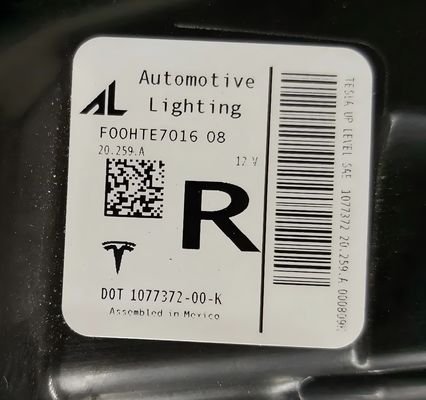 Éclairage à haute intensité 12V 1077372-00-K Feuil droit pour Tesla Model 3 Model Y 2017-2020